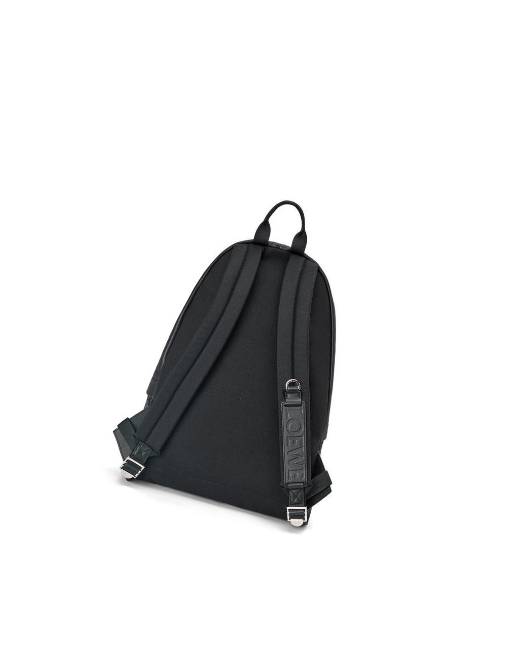 Loewe Round Slim Backpack in calfskin and Anagram jacquard Noir | 7290RDJKU