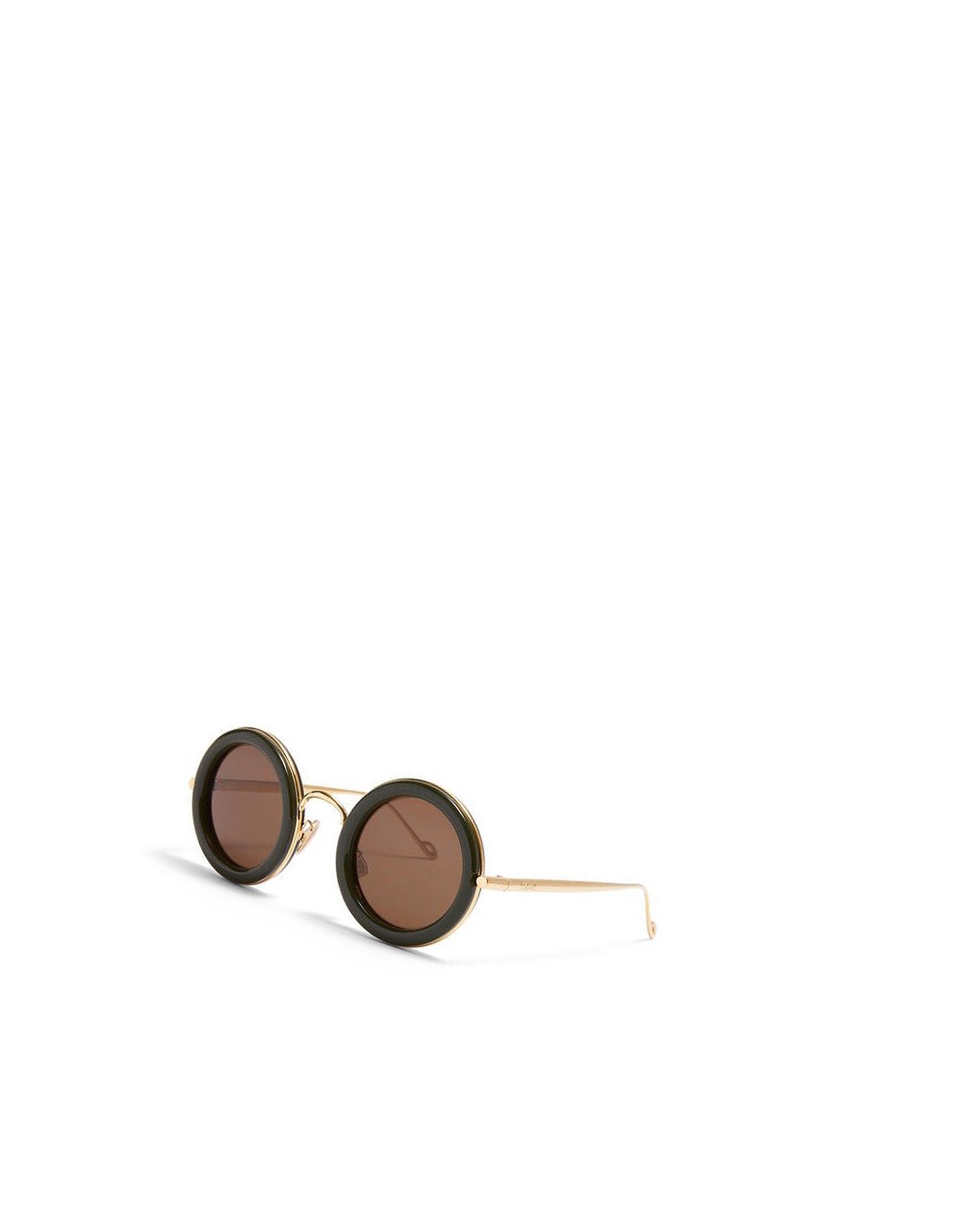 Loewe Round sunglasses in acetate Kaki Vert Doré | 4693DUXBW