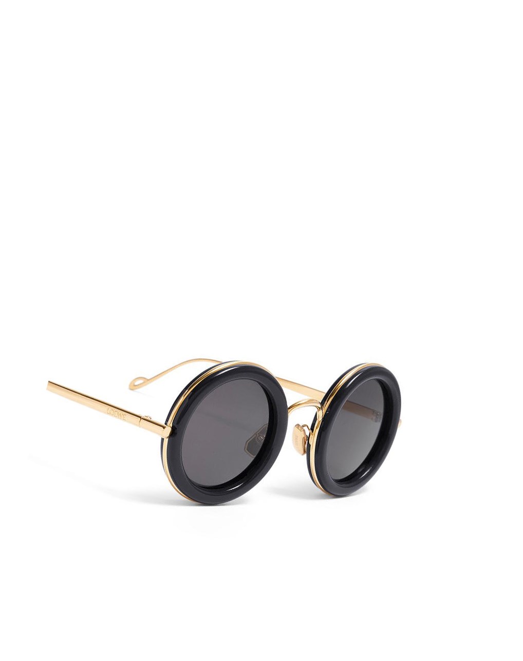 Loewe Round sunglasses in acetate Noir Doré | 0251RCUYF