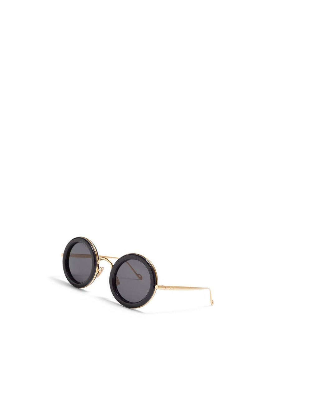 Loewe Round sunglasses in acetate Noir Doré | 8430XPBJF