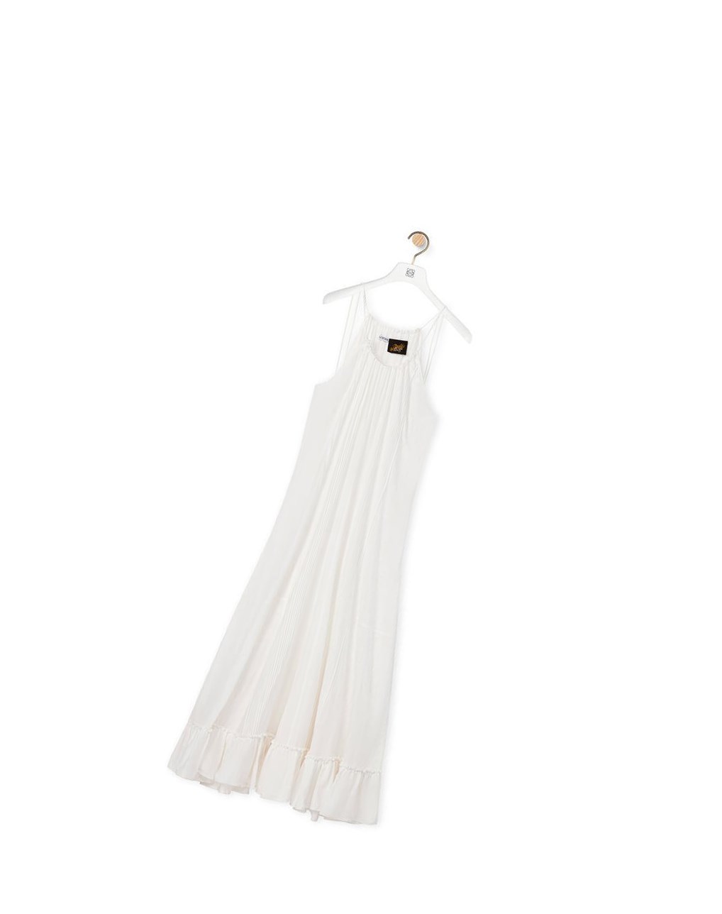 Loewe Ruffle dress in viscose Blanche | 3250NRHSX