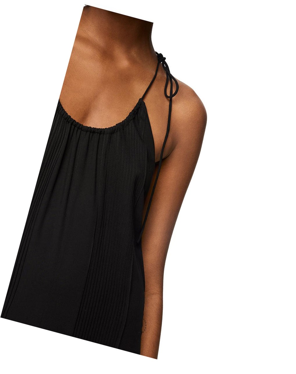 Loewe Ruffle dress in viscose Noir | 4172ERFXM