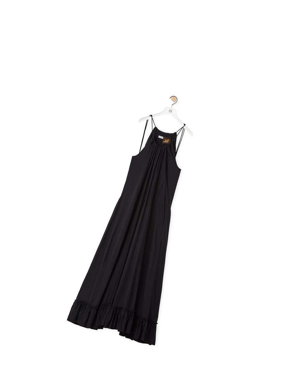 Loewe Ruffle dress in viscose Noir | 4172ERFXM