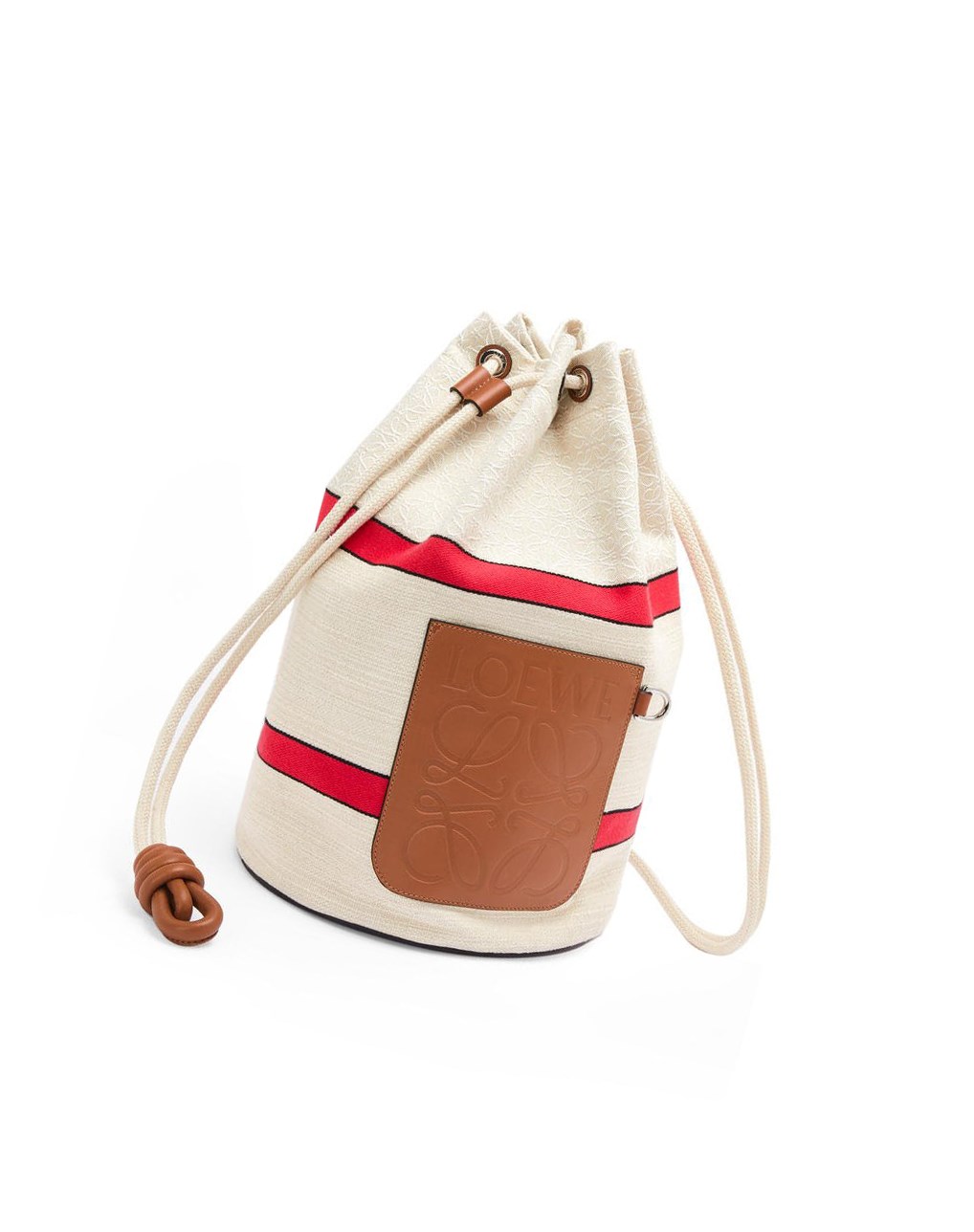 Loewe Sailor bag in jacquard and calfskin Rouge | 5483MQPIW