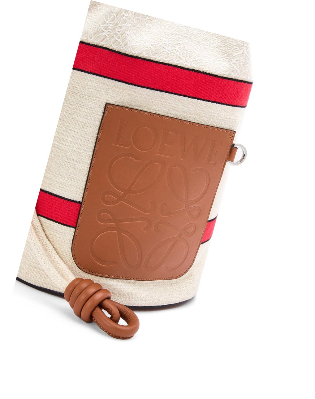 Loewe Sailor bag in jacquard and calfskin Rouge | 5483MQPIW