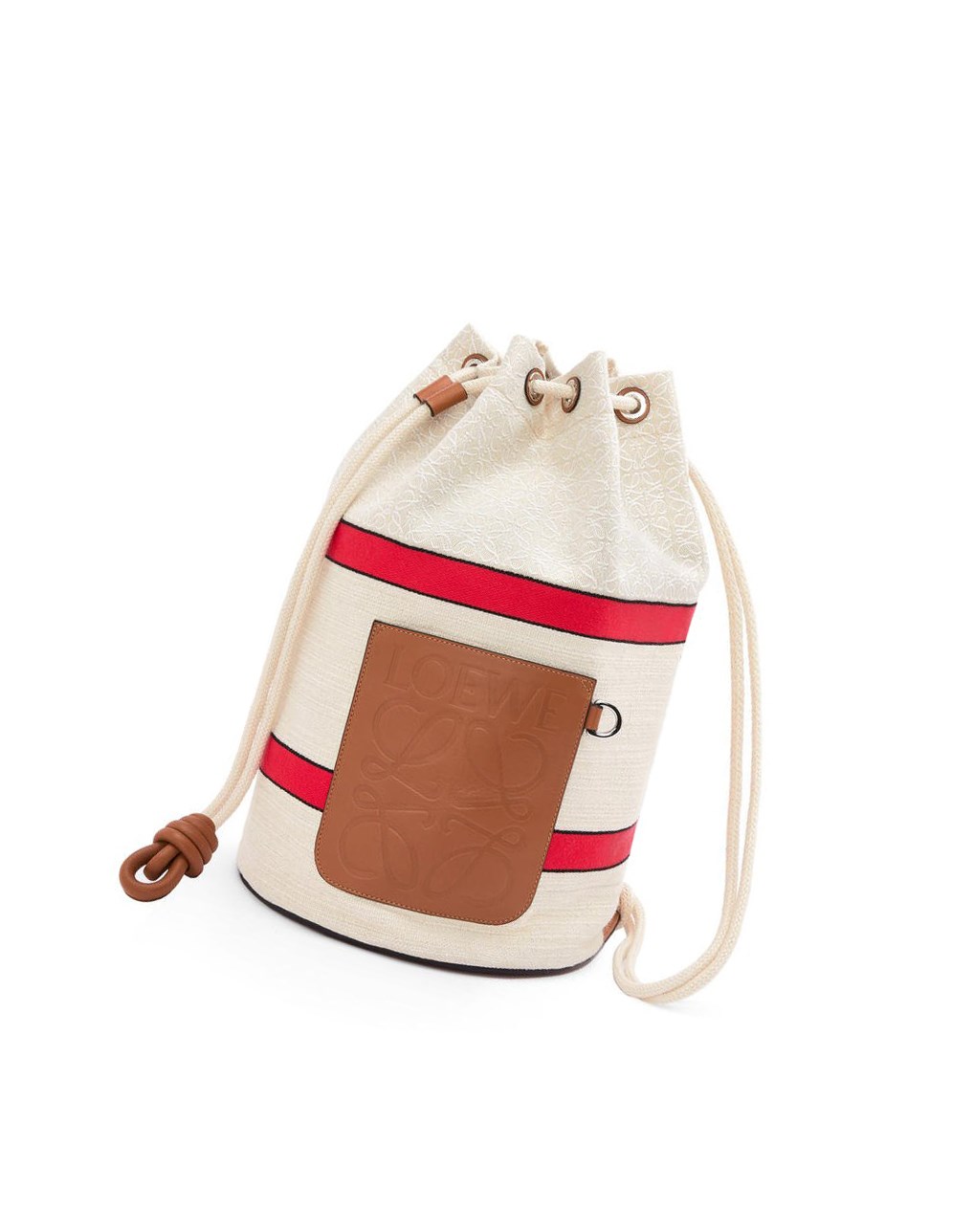 Loewe Sailor bag in jacquard and calfskin Rouge | 5483MQPIW