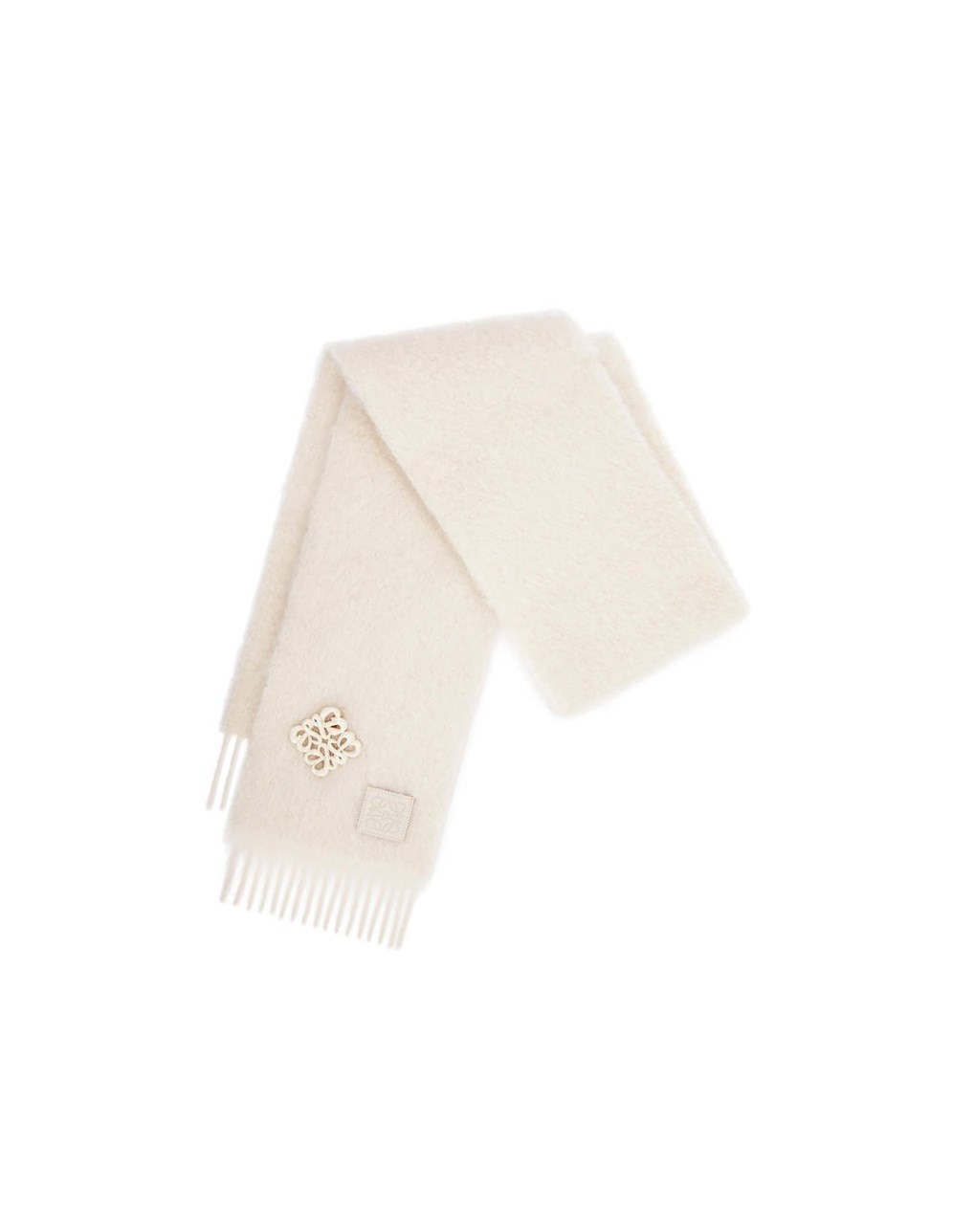 Loewe Scarf in mohair and wool Blanche | 2364OUGVZ