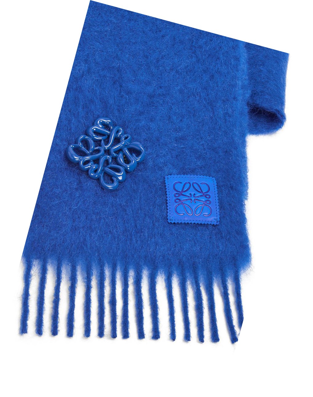 Loewe Scarf in mohair and wool Bleu | 9581SLFEB