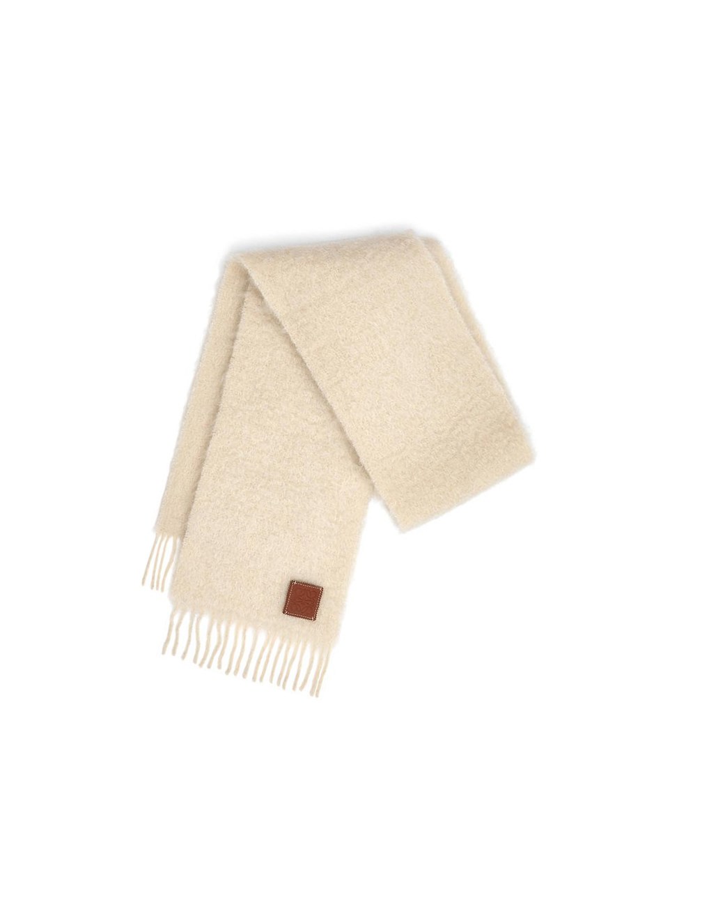 Loewe Scarf in wool and mohair Blanche | 7239PXBIF