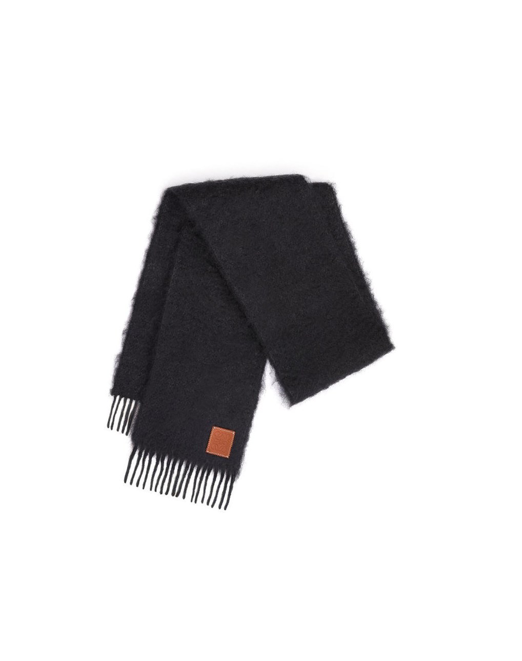 Loewe Scarf in wool and mohair Noir | 7649EMQIL