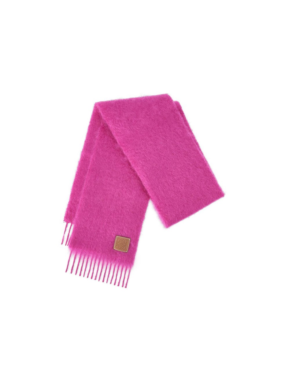 Loewe Scarf in wool and mohair Rose | 0348DVTYA