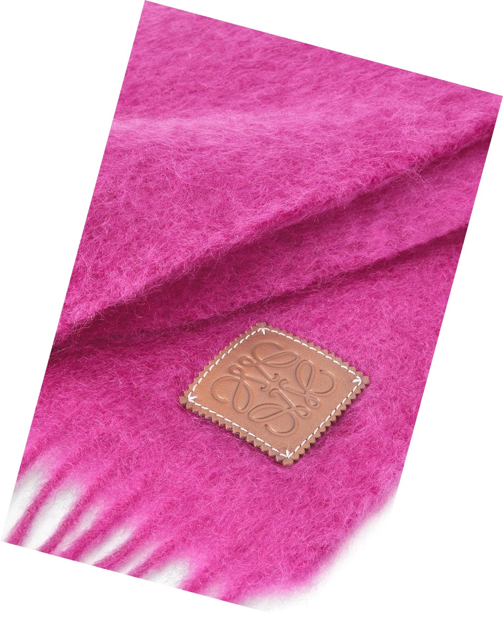 Loewe Scarf in wool and mohair Rose | 0348DVTYA