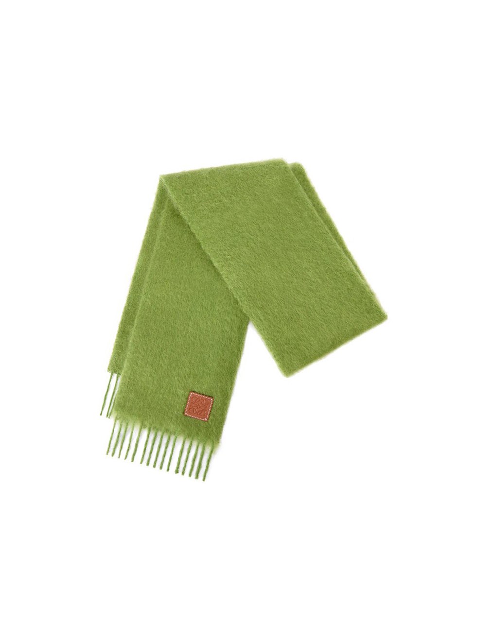 Loewe Scarf in wool and mohair Vert | 9532RGEML