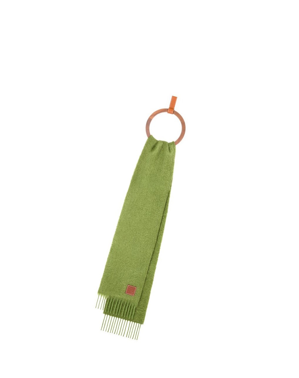 Loewe Scarf in wool and mohair Vert | 9532RGEML