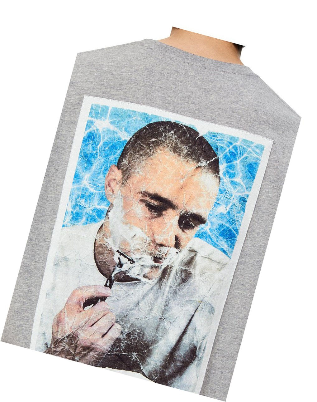 Loewe Shaving print T-shirt in cotton Grise | 0319DLBRY