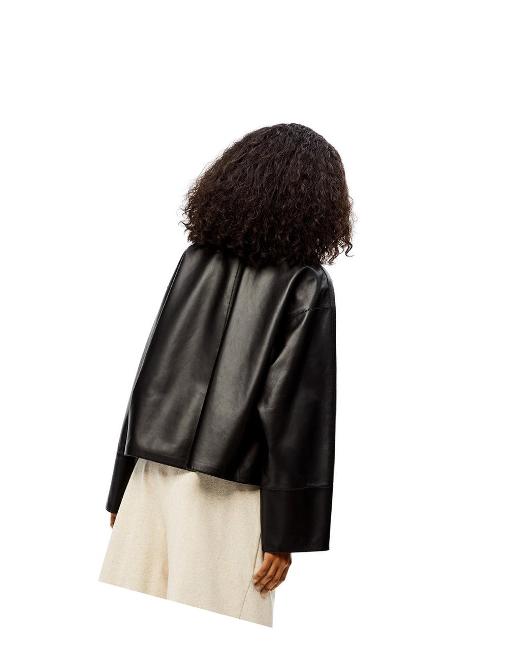 Loewe Shearling collar jacket in nappa and shearling Noir | 8327ECPXN