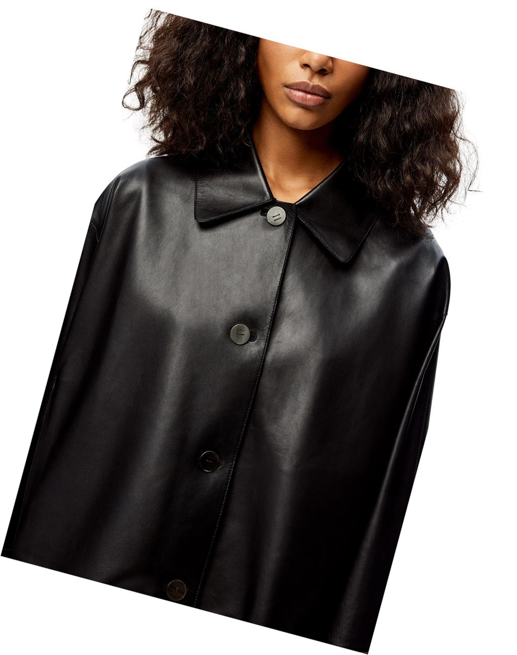 Loewe Shearling collar jacket in nappa and shearling Noir | 8327ECPXN