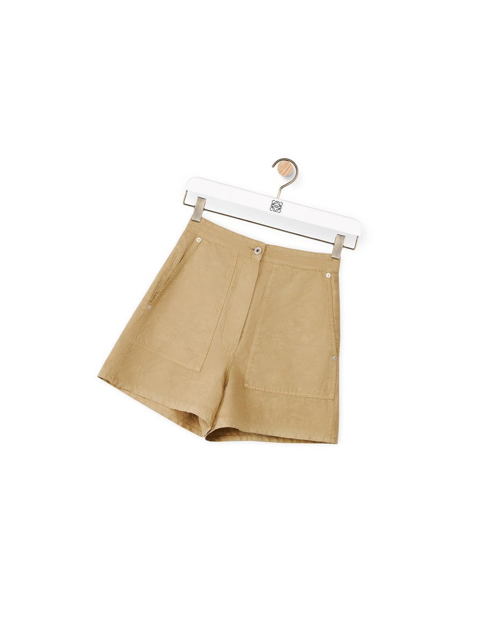 Loewe Shorts in linen and cotton Sable | 9732QRXYP