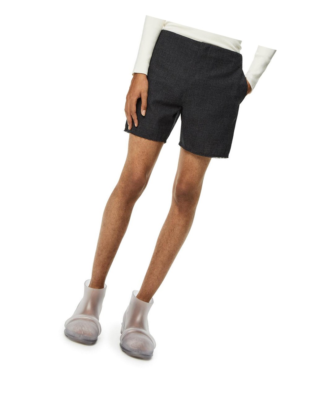 Loewe Shorts in wool Anthracite | 7613VMDAB