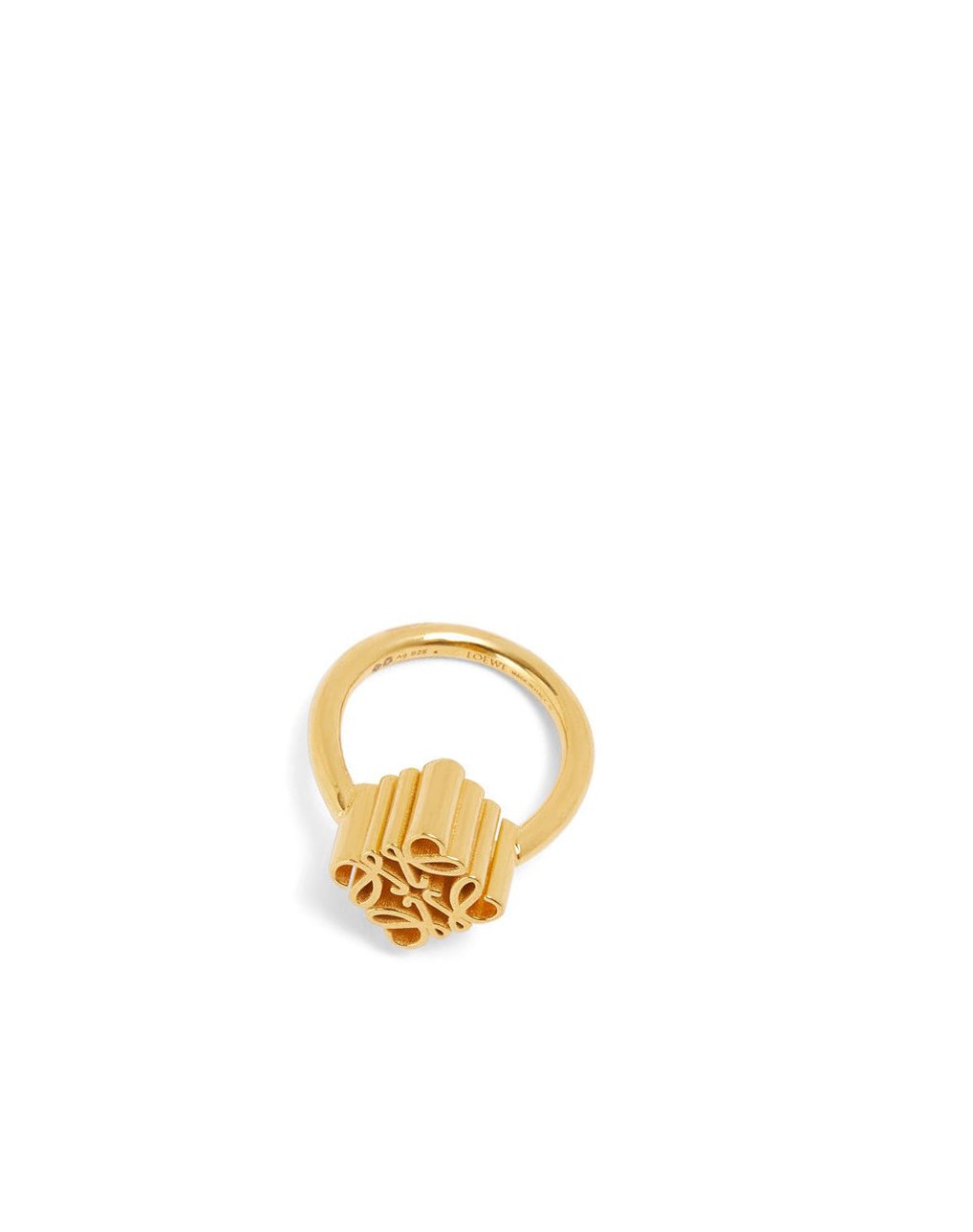 Loewe Single Anagram ring in sterling silver Doré | 7541UAXZN