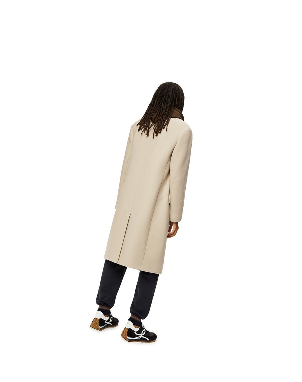 Loewe Single breasted coat in wool Quartz | 1380FOPZB