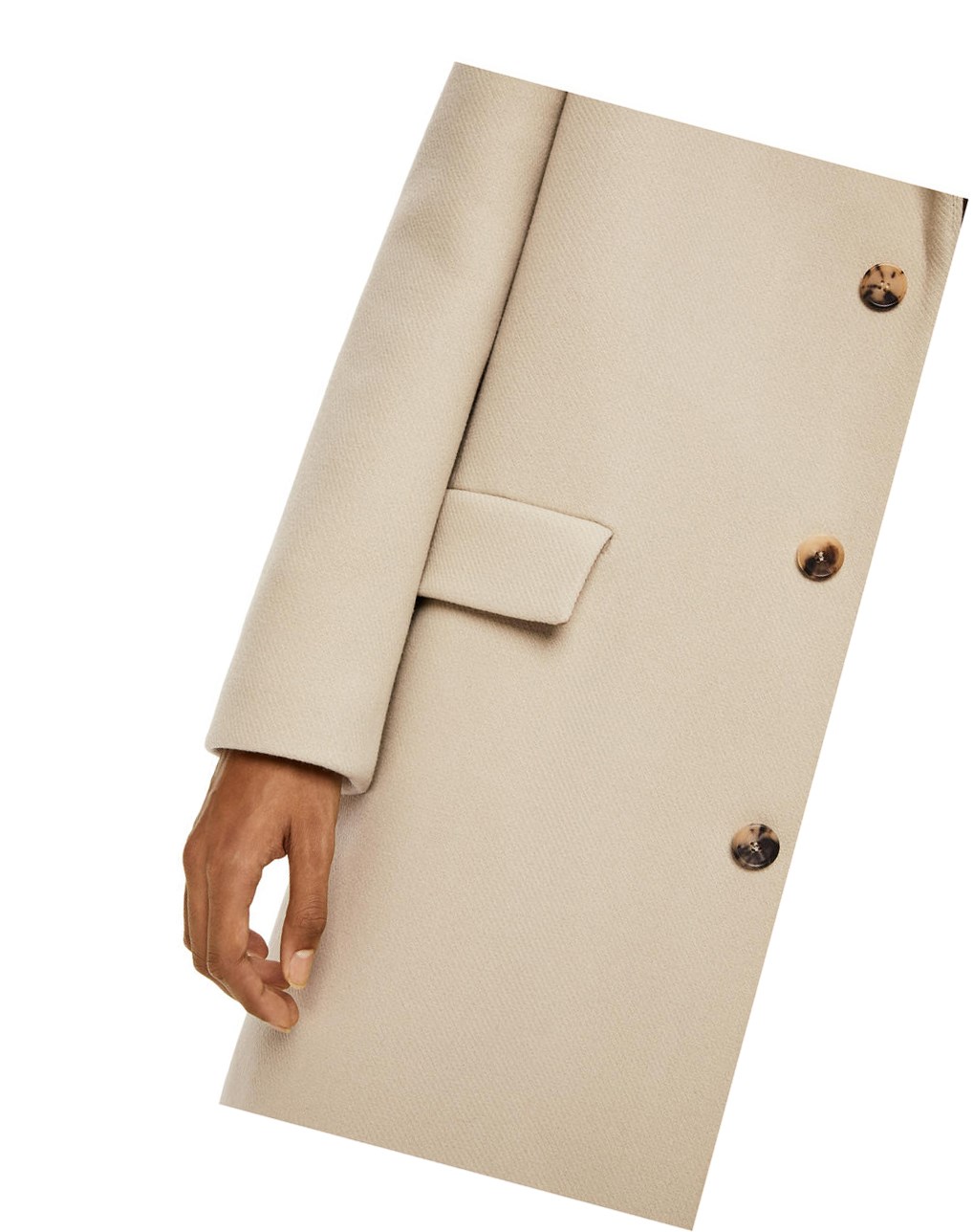 Loewe Single breasted coat in wool Quartz | 1380FOPZB