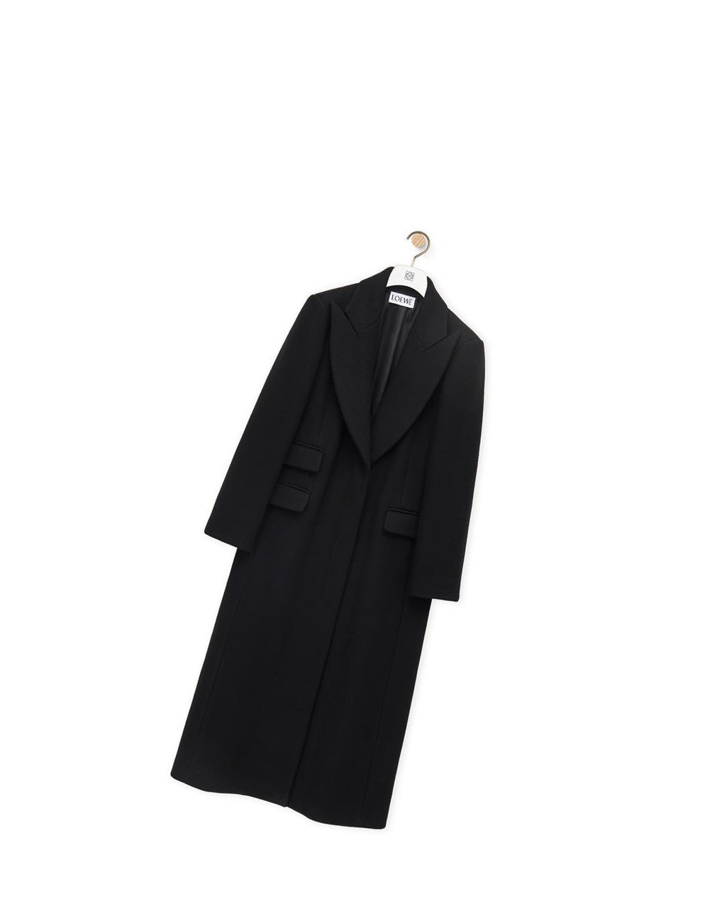 Loewe Single breasted coat in wool and cashmere Noir | 2871YOZRG