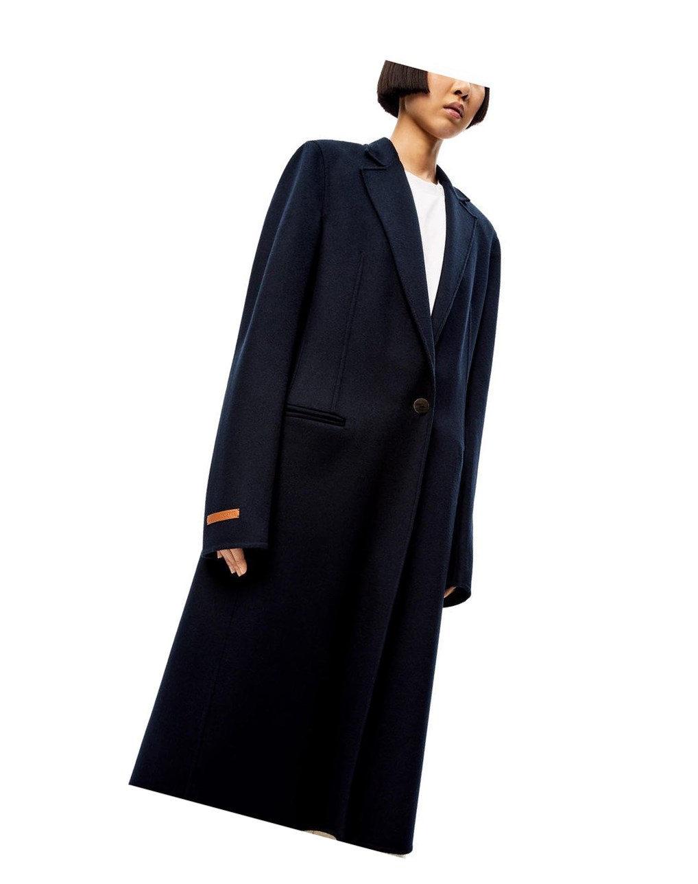 Loewe Single breasted coat in wool and cashmere Bleu Marine Foncé Bleu | 2914MVPRA