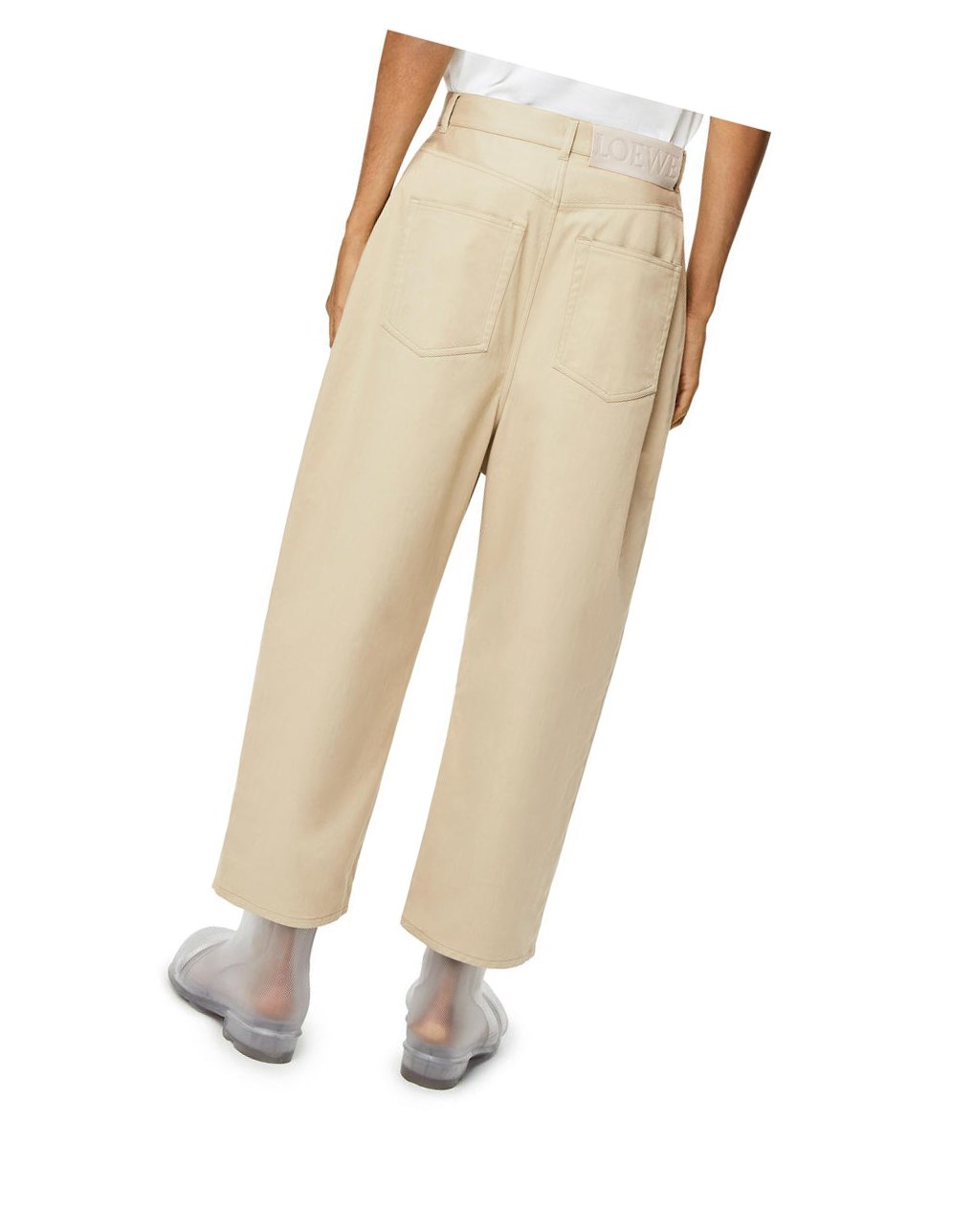 Loewe Single pleat trousers in cotton Grise | 5137GFMXC