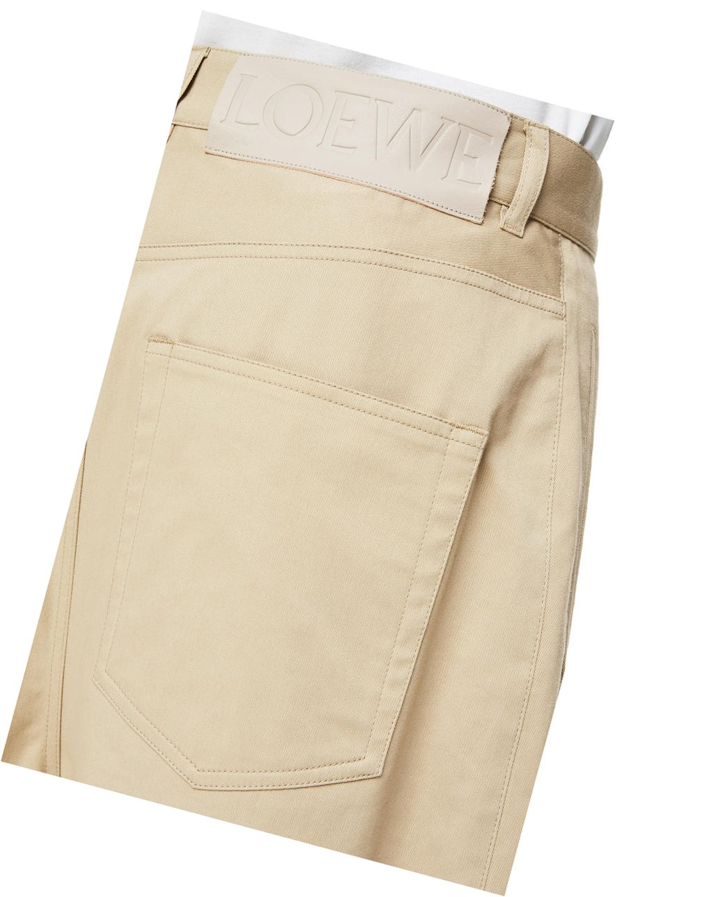 Loewe Single pleat trousers in cotton Grise | 5137GFMXC