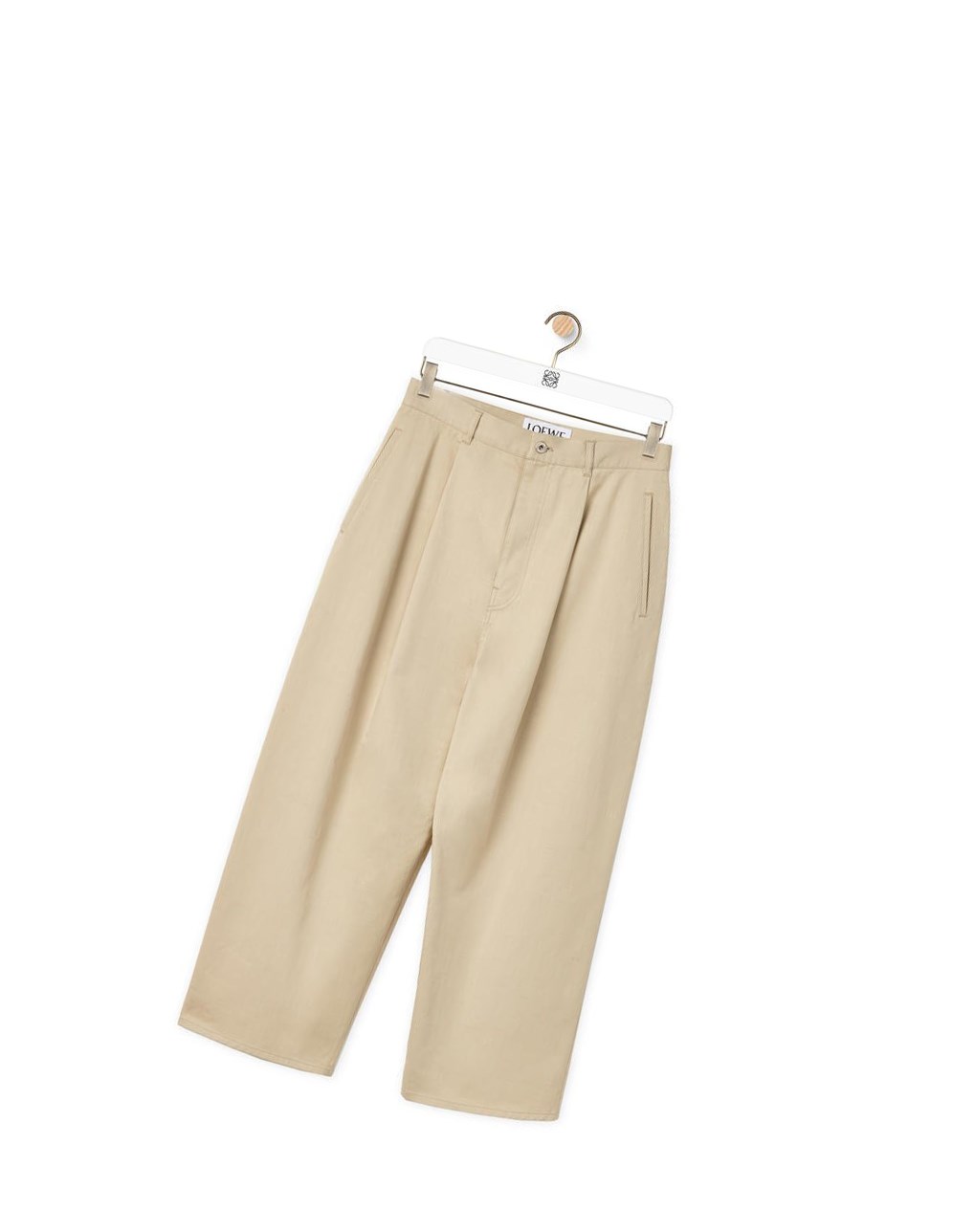 Loewe Single pleat trousers in cotton Grise | 5137GFMXC