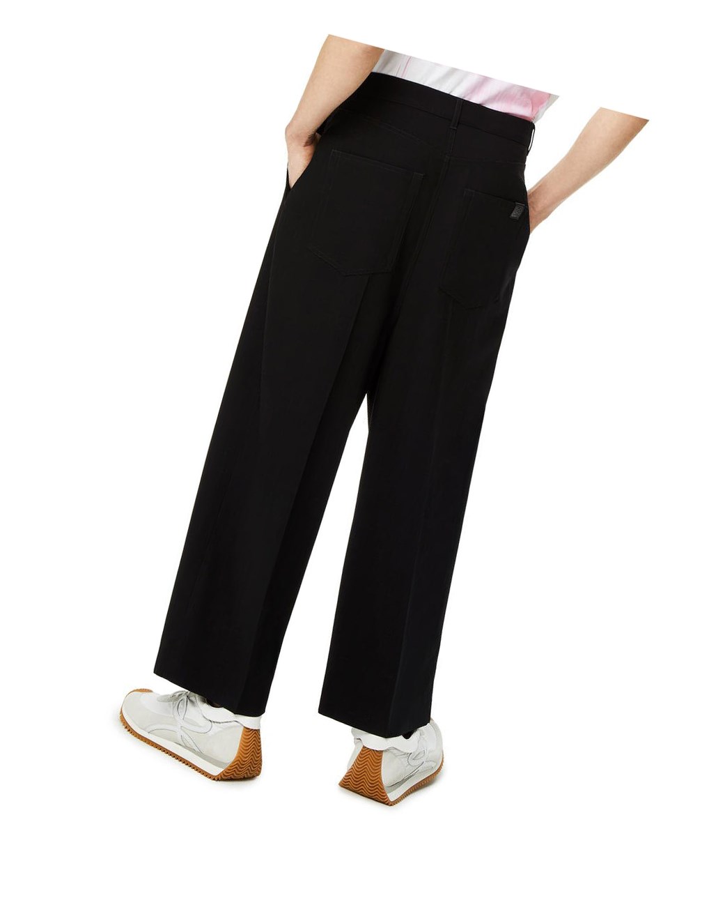 Loewe Single pleat trousers in wool Noir | 8079MDOPU