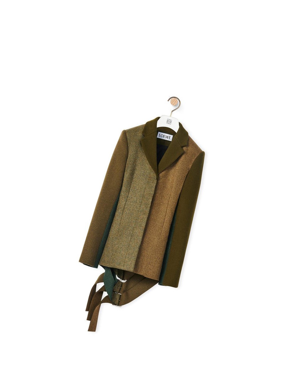 Loewe Slashed jacket in wool Vert | 7380CMAGW