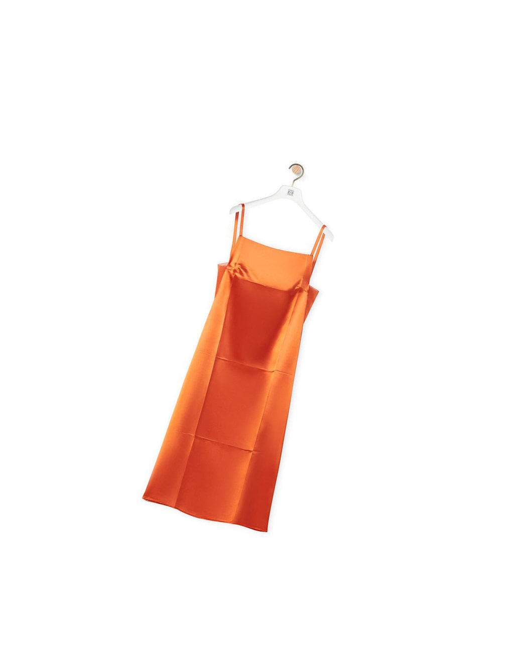 Loewe Slip dress in satin Orange | 9802VPNMI