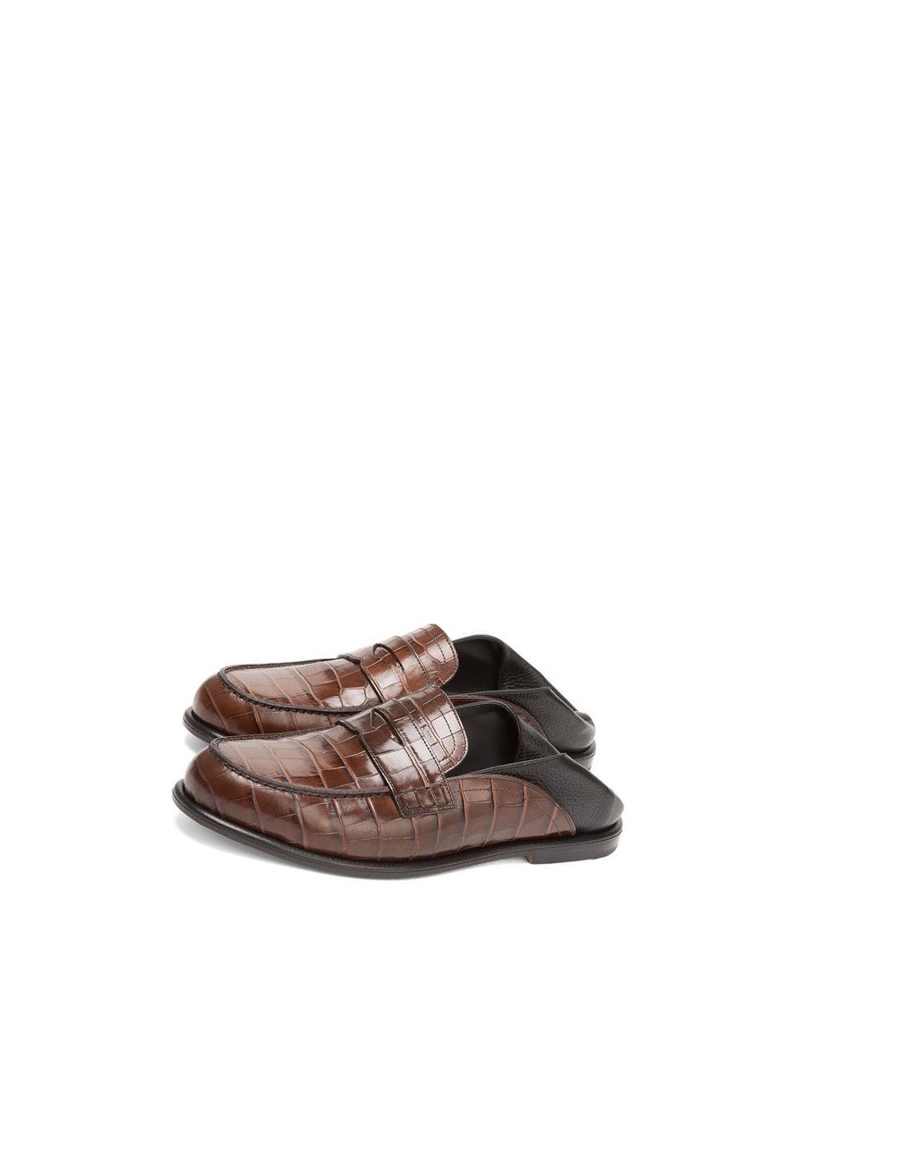 Loewe Slip on loafer in calfskin Marron Noir | 3279FEHTQ