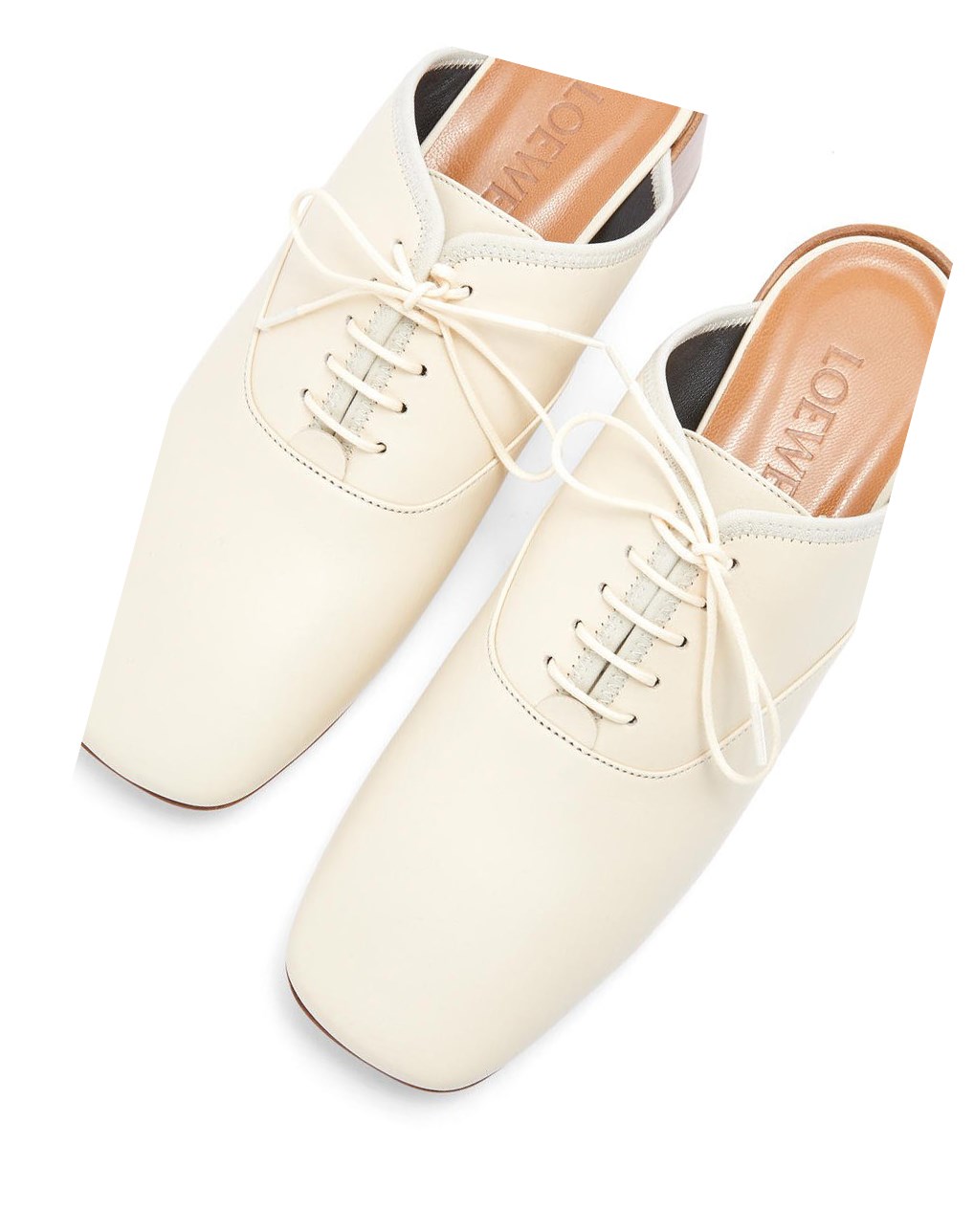 Loewe Slip on soft derby in lambskin Milk | 8205KUGYE