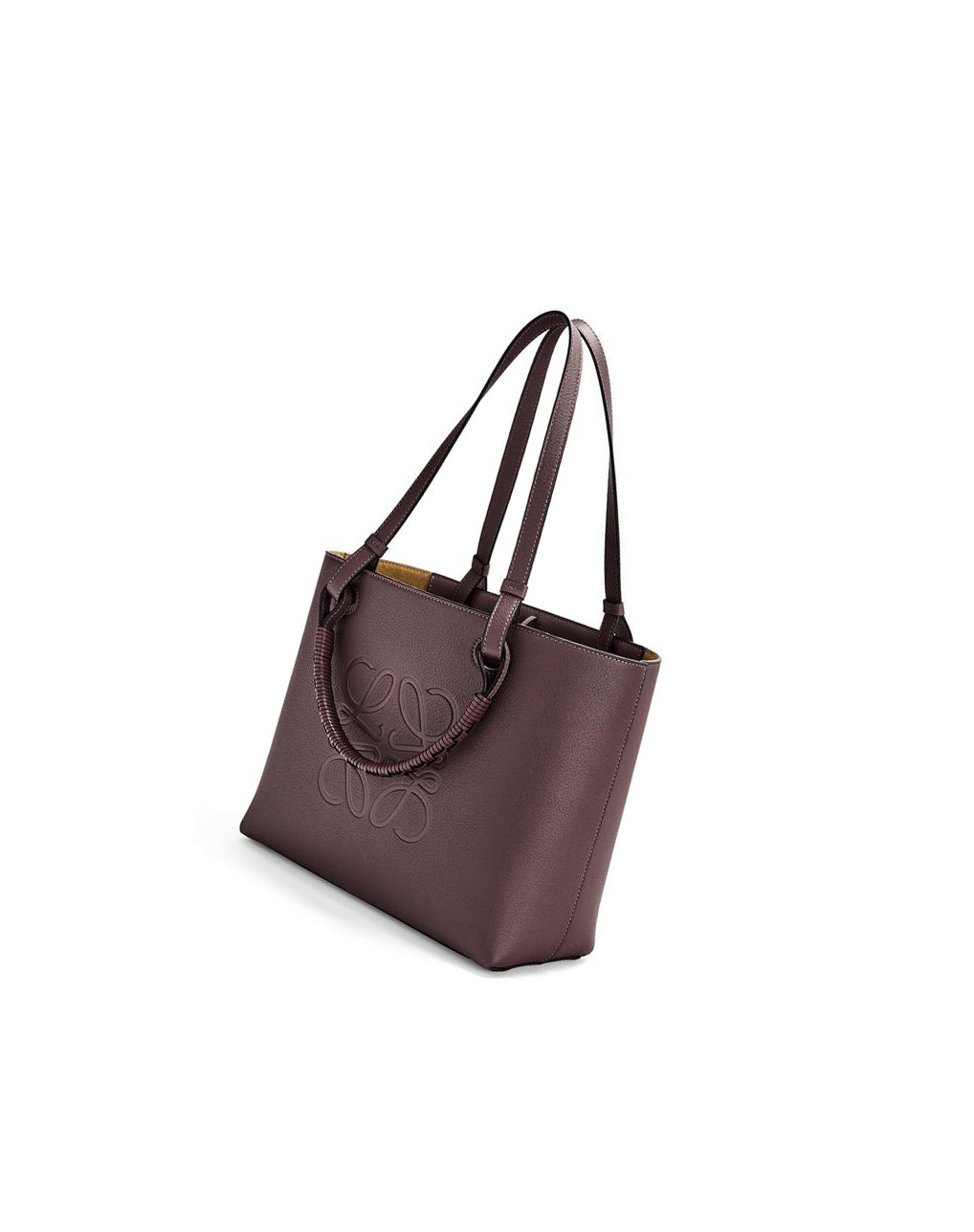 Loewe Small Anagram Tote bag in classic calfskin Prune | 5160TOAWH