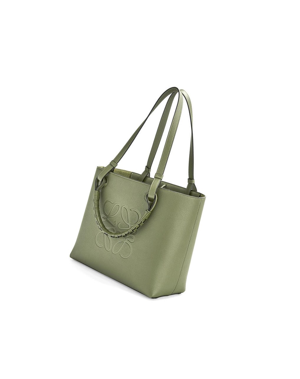 Loewe Small Anagram Tote bag in classic calfskin Rosemary | 5972KVJYX