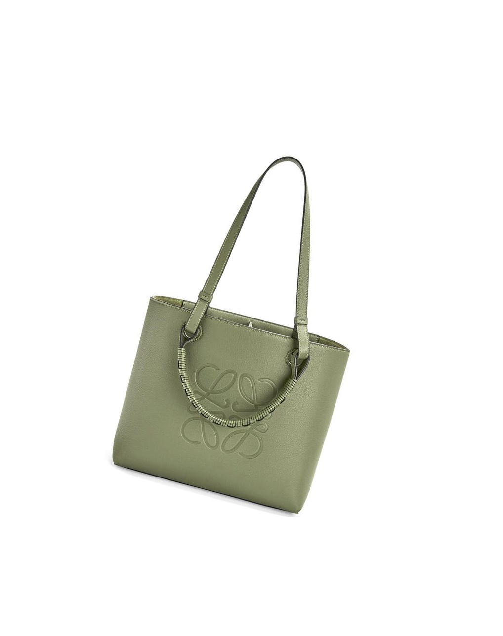 Loewe Small Anagram Tote bag in classic calfskin Rosemary | 5972KVJYX