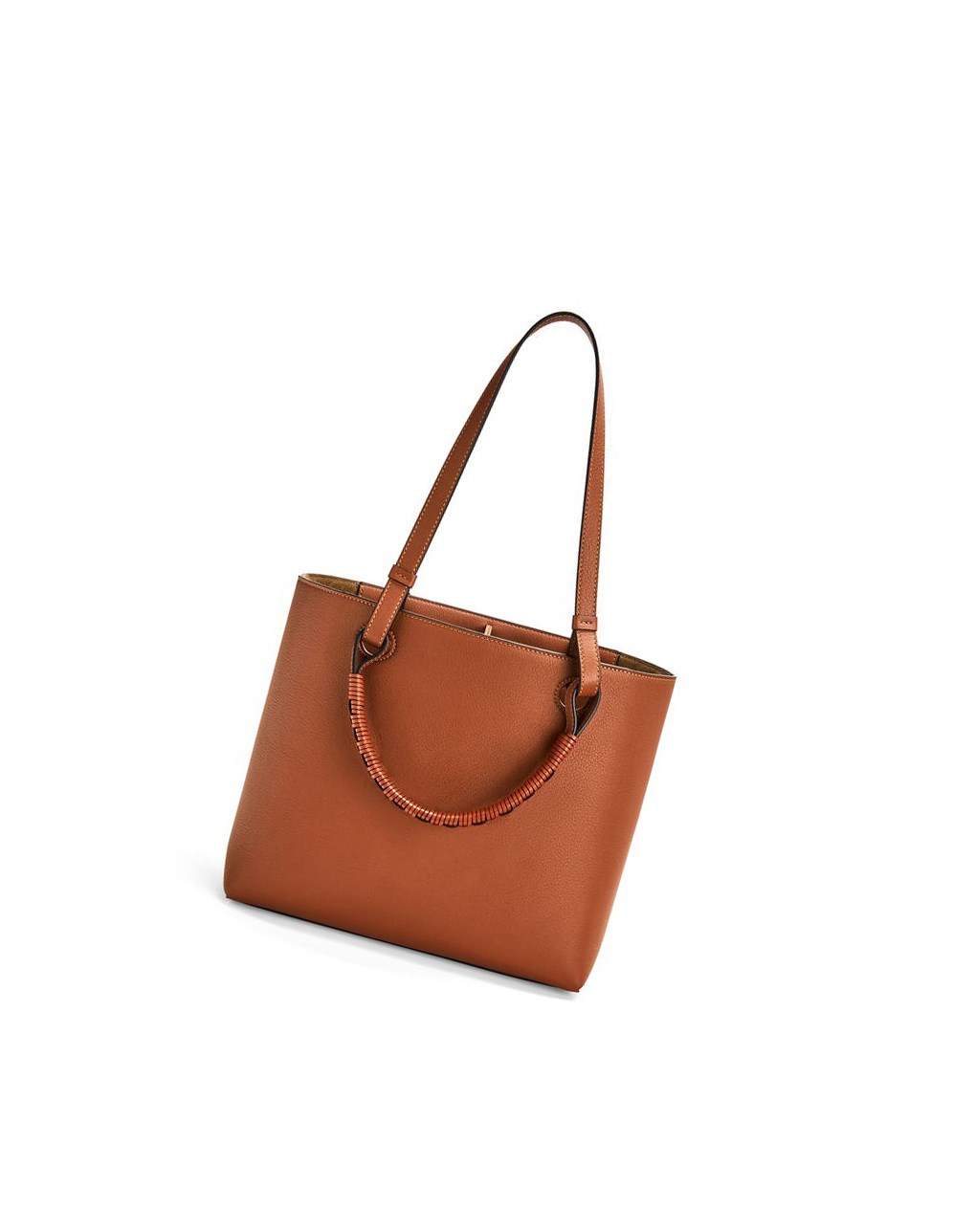 Loewe Small Anagram Tote bag in classic calfskin Tan | 9638IEUZS