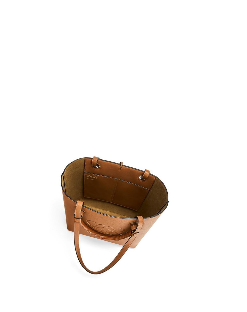 Loewe Small Anagram Tote bag in classic calfskin Tan | 9638IEUZS