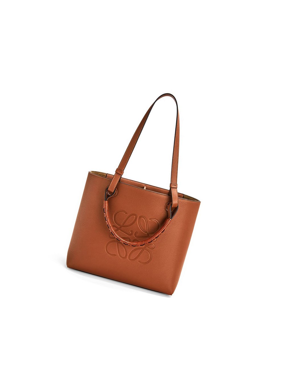 Loewe Small Anagram Tote bag in classic calfskin Tan | 9638IEUZS