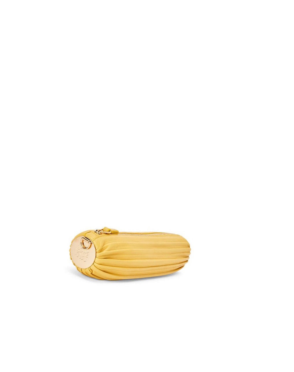 Loewe Small Bracelet pouch in pleated nappa Jaune | 0319FBVEP