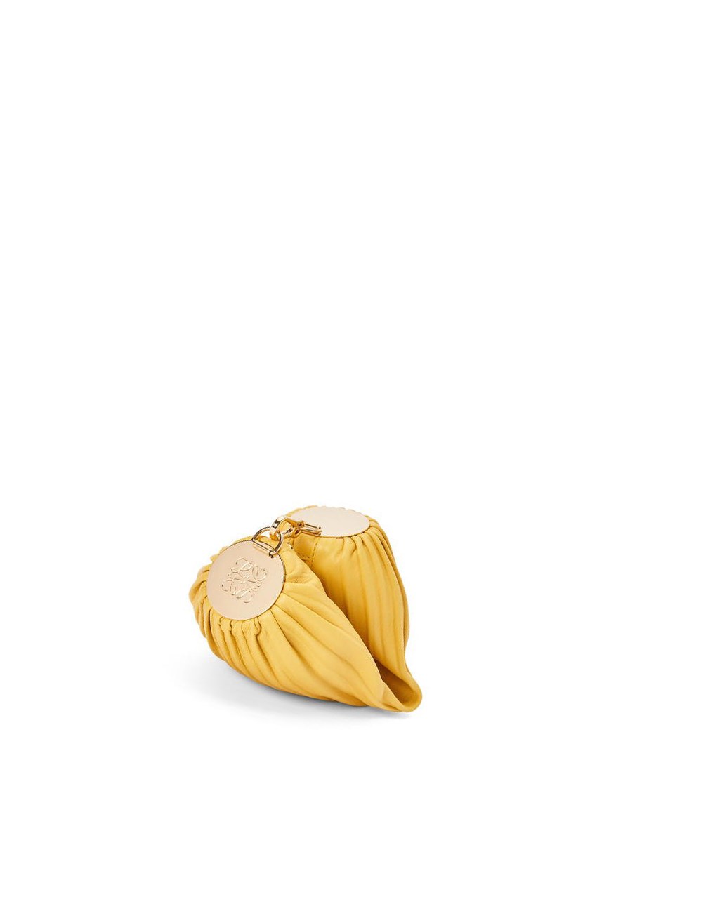 Loewe Small Bracelet pouch in pleated nappa Jaune | 0319FBVEP