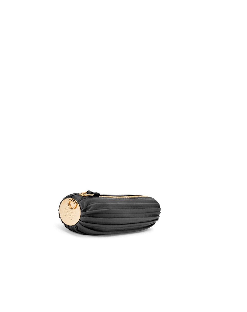 Loewe Small Bracelet pouch in pleated nappa Noir | 7350BDXJV