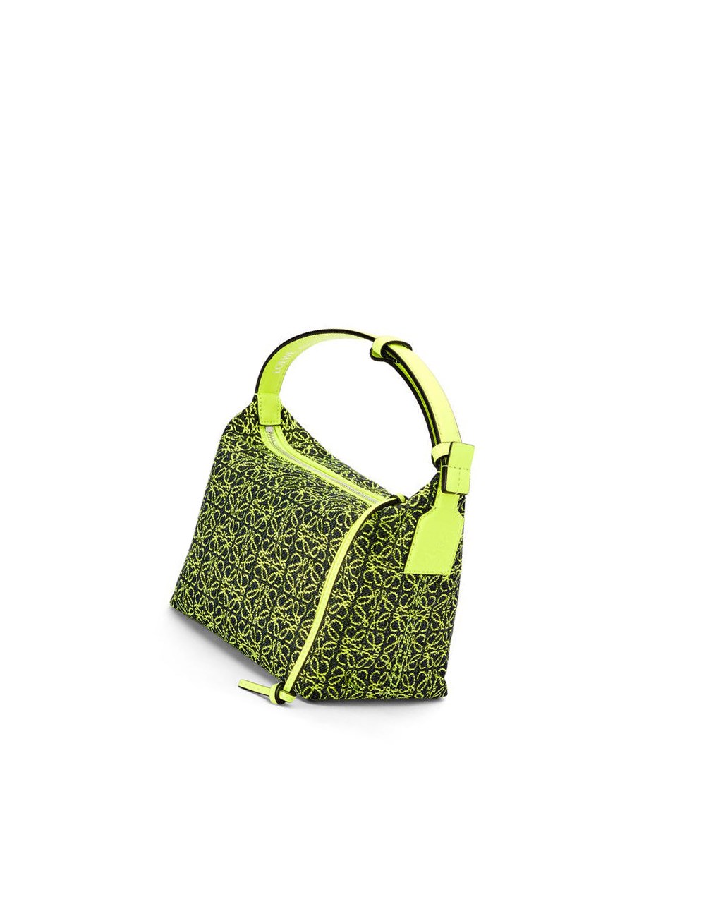 Loewe Small Cubi bag in Anagram jacquard and calfskin Jaune | 7425RVDCE