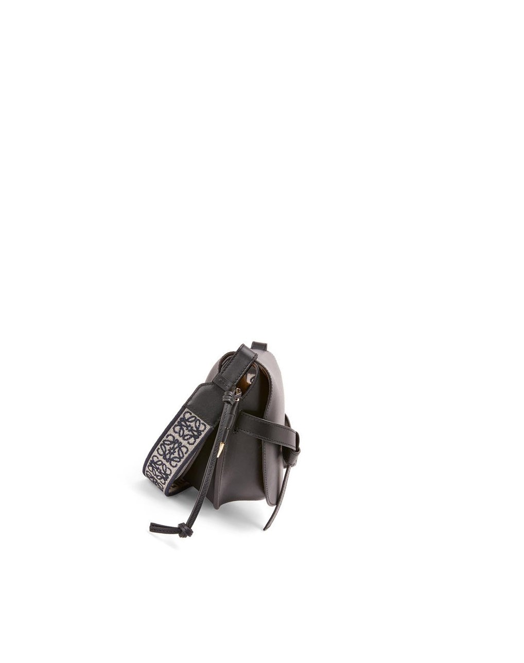 Loewe Small Gate bag in soft calfskin and jacquard Noir | 4830CXOLR