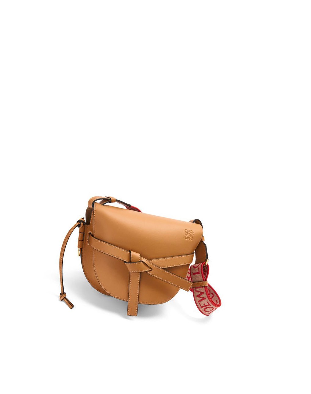 Loewe Small Gate bag in soft calfskin and jacquard Warm Desert | 9045QXNOZ