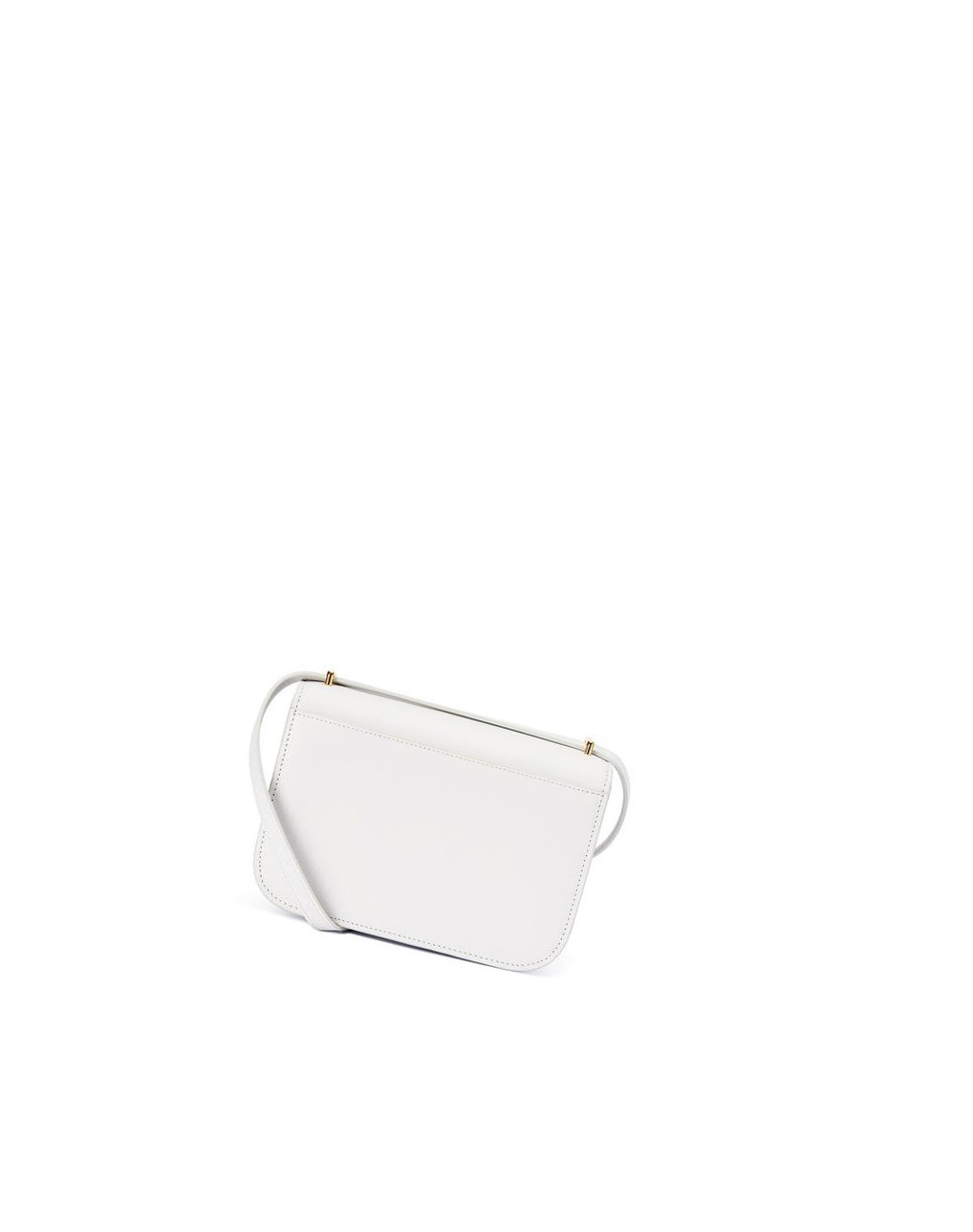 Loewe Small Goya bag in silk calfskin Blanche | 1905KPWML