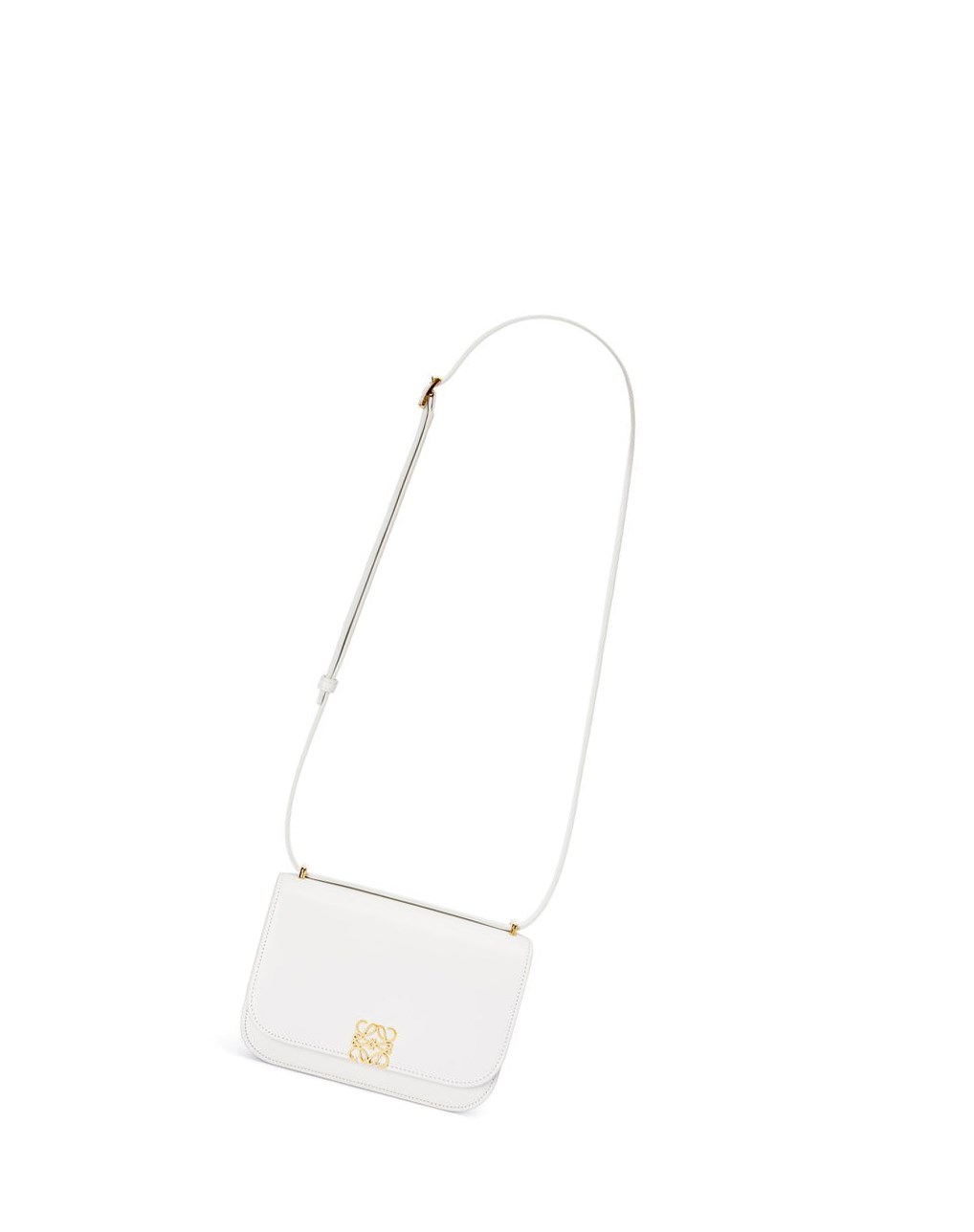 Loewe Small Goya bag in silk calfskin Blanche | 1905KPWML